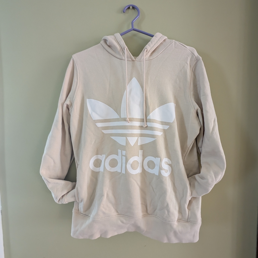 Adidas Cream Hoodie with Logo